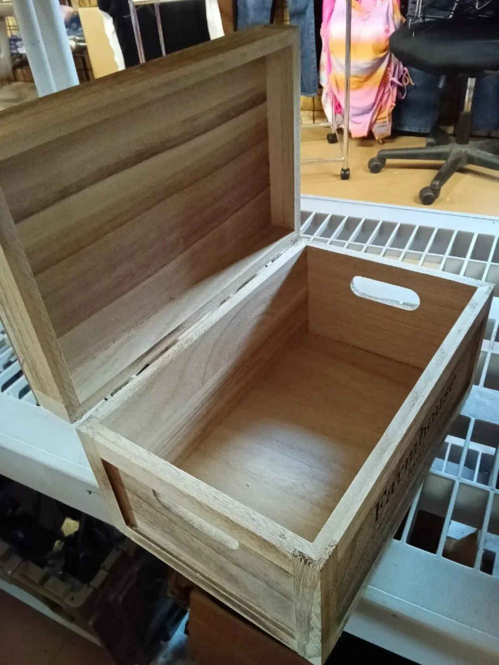 Farmhouse Wooden Storage Box with Lid - 25% Off When You Bundle 5+ Items